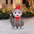 thumbnail image 3 of Christmas Airblown Holiday Light Tabby Cat 27.9527 in x 20.8662 in x 42.1259 in x 1.7641 lb, 3 of 6