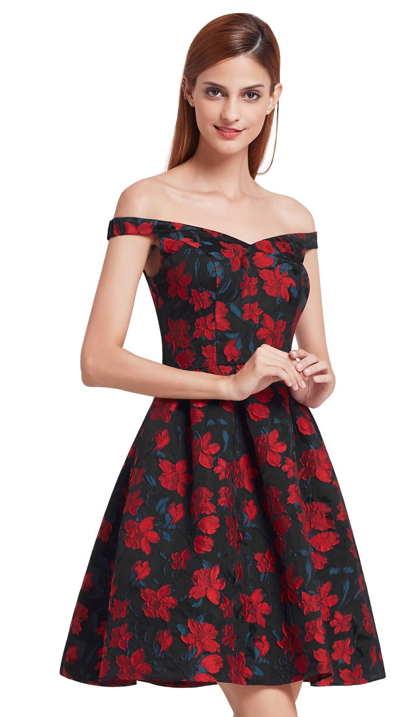 floral short dress formal