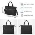 thumbnail image 2 of Uxcell 15 Inches Laptop Briefcase Bag with Adjustable Shoulder Strap, Black, 2 of 6