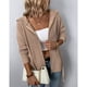 thumbnail image 3 of Chaqueta con capucha, cremallera, cordón y bolsillos, color caqui, manga larga, talla M, para mujer, 3 of 6