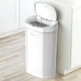 thumbnail image 3 of Mainstays Motion Sensor Trash Can, 13.2 Gallon, White Stainless Steel, 3 of 12