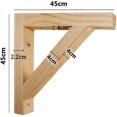 thumbnail image 3 of Soportes triangulares de madera para estantes flotantes de pared, 2 unidades, 3 of 5