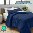 thumbnail image 6 of Bare Home Down Alternative Comforter Set - 3-Pieces - All Seasons - Queen, Dark Blue, 6 of 8