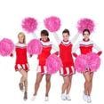 thumbnail image 3 of 15Pcs Cheerleading Pom Poms, Plastic Pompoms with Handles Cheer Squad Team Spirited Fun Pom Poms for Party, Sports Dance Cheer, Performance Celebration, Pink, 3 of 6