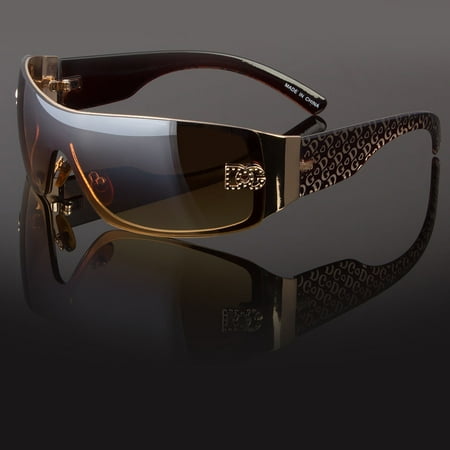 DG Eyewear Womens Large Oversized Shield Wrap Sunglasses Designer Fashion (Best Designer Sunglasses For Women)