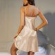 thumbnail image 4 of Gibobby Pijamas mujer invierno Camisón para mujer Lencería satén Chemise Lencería Sexy camisón completo Slips Sleep Dress Sexy Slips ropa de dormir(Oro Rosa,M), 4 of 5