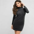 thumbnail image 2 of NARABB Women's Sweater Dress Knit Solid Long Sleeve Sweater Dress Tight Turtleneck Pullover Dress, 2 of 8