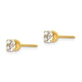 thumbnail image 2 of Earring Stud Women'S Cubic Zirconia CZ 5 mm Inverness 24K Plated 5Mm Post Earrings, 2 of 3