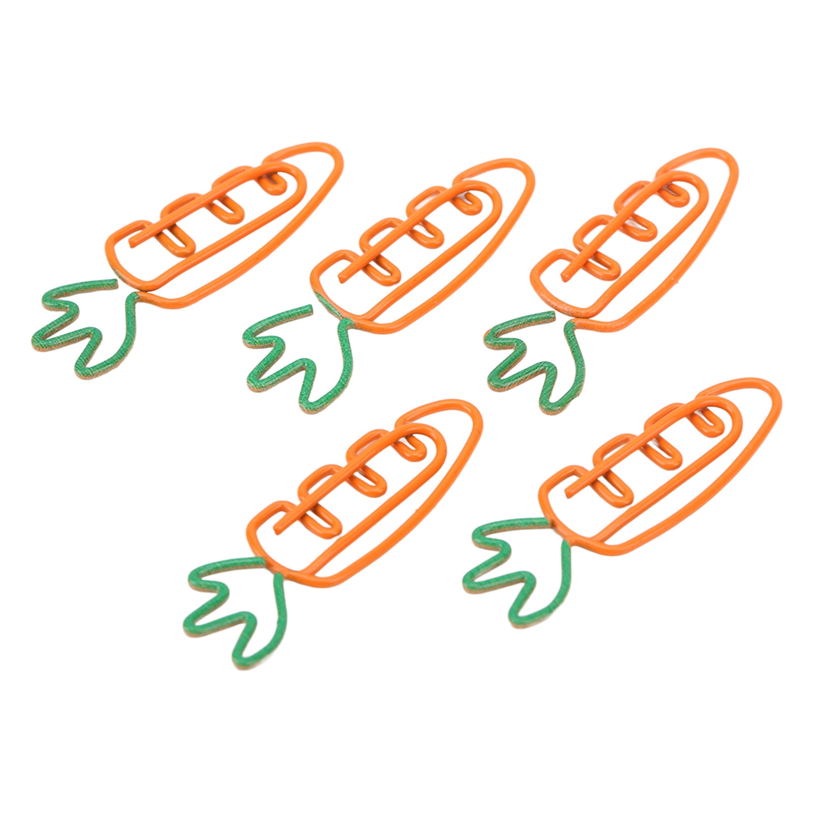 YAHHU 100Pcs Carrot Paper Clips Electroplated Metal Nonslip Rustproof Cute Paper Clips for Document Files Letters Office Desk Stationery Organization Accessories, 5.51 inches / 14.00 cm