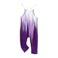 thumbnail image 6 of JTSRKL Jumpsuits for Kids Teen Girls Cute Summer Tie Dye Gradient Print Sleeveless Spaghetti Strappy Rompers Loose Fit Casual Long Romper Overalls with Pockets Dark Purple 9-10 Years, 6 of 9