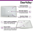 thumbnail image 6 of DeerValley DV-1U306 18" x 13" Rectangular Overflow Ceramic Undermount Bathroom Sink, 6 of 14