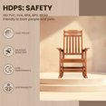thumbnail image 4 of Naipo Patio Rocking Chair All-Weather, Porch Rocker Chair 400 lbs Capacity,  Outdoor and Indoor,  Teak, 4 of 7