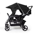 thumbnail image 4 of Foundations Gaggle Odyssey 4-Seat Quad Stroller, Reclining Bench Seats with UV Canopy, Black​, 4 of 9