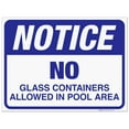 thumbnail image 1 of No Glass Containers Allowed In Pool Area Sign, Pool Sign,, 1 of 1