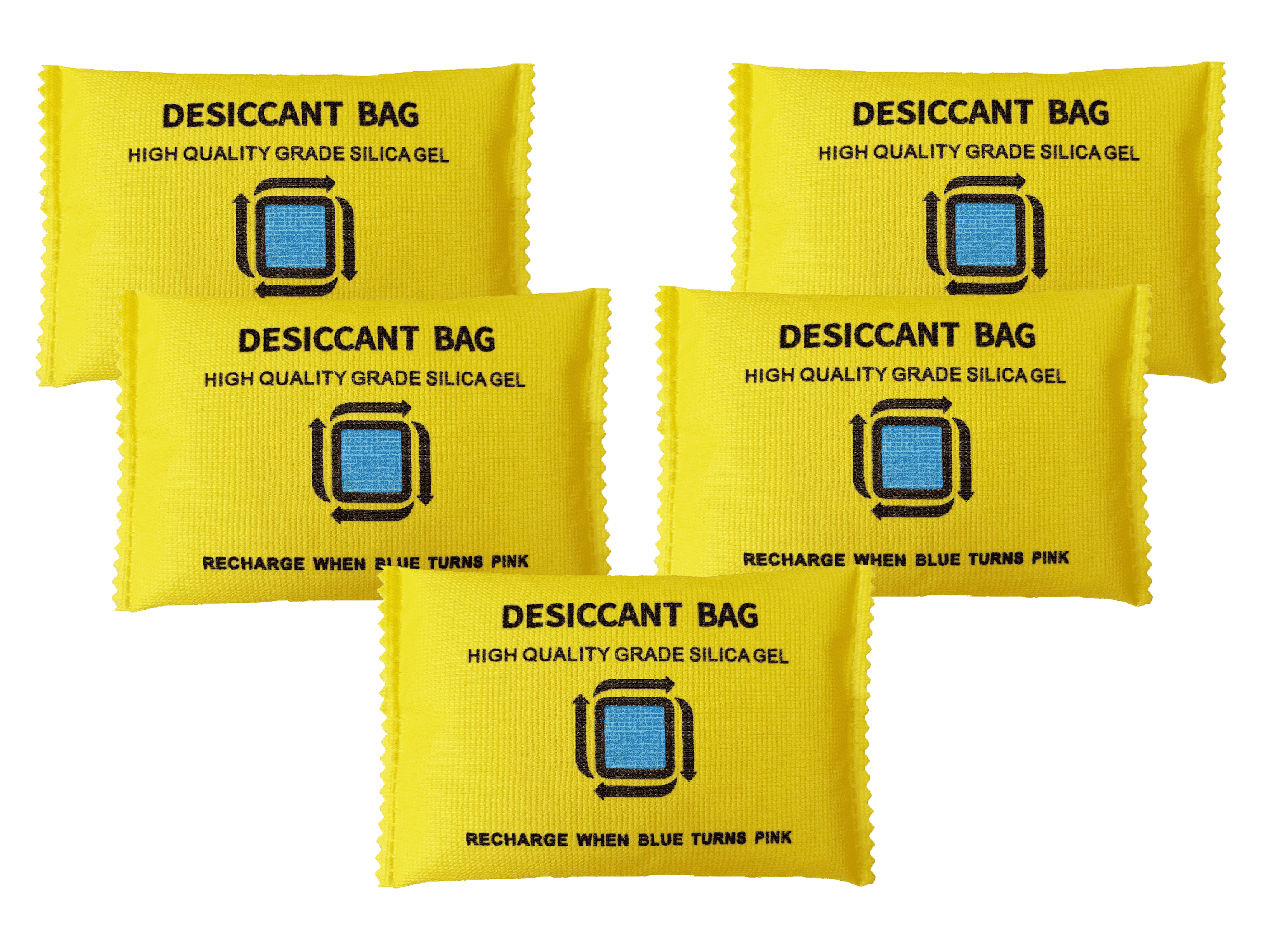 Livease Rechargeable Desiccant Packets, 5 Pack 200g Silica Gel Packs, Moisture Absorbers for Storage