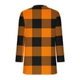 thumbnail image 3 of gbyLJF Women's Checked Pullover Top Double-sided Fleece Round Neck Warm Sweatshirt Large-sized Long Sleeve Thickened Top with Pockets Winter Outwear, 3 of 5