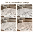 thumbnail image 7 of ODIKA 5'x7' Beige Gray Geometric Bands Diamond Washable Area Rug Traditional Southwestern Striped Pattern for Small Living Room, Bedroom, Easy Care, Non-Shedding, Pet Friendly, 7 of 7