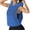 Blue #19, variant on Women's Sleeveless Mesh Hoodies Casual Loose Breathable Workout Tank Tops Activewear Open Side Lightweight Shirts S