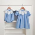 thumbnail image 4 of SUYIDA Girls Summer Flutter Sleeve Dress, Casual Party Outfit A Line Knee Length, Twirl Playful Daily Wear for Kids, 4 of 6