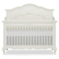 thumbnail image 3 of Evolur Aurora 5-In-1 Convertible Crib In Ivory lace, Greenguard Gold Certified, Features 3 Mattress Height Settings, Sturdy And Spacious Baby Crib, Wooden Furniture, 3 of 10