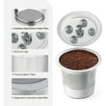 thumbnail image 3 of Stainless Steel Reusable K Cups For&, Refillable Five Holes K-Cups Reusable Steel Coffee Filter Pods For K eurig Coffee Maker, 2 Pack SSKCUP-2, 3 of 5