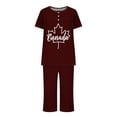 thumbnail image 4 of Qiopertar Ensemble de Pyjama à Manches Courtes et Col Rond pour Femmes avec Poches, Livraison Gratuite, 4 of 4