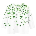 thumbnail image 4 of COM1950s Jour de la Saint-Patrick, Haut Décontracté en Forme de Cœur à Manches Trois-Quarts et Col Rond pour Enfants, Jour de la Saint-Patrick pour Enfants, 4 of 9