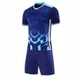 thumbnail image 4 of ITSAME Boys Soccer Uniform Outfits Short Sleeve Top and Shorts 2-Piece Kids Football Training Set Navy Size 14, 4 of 5