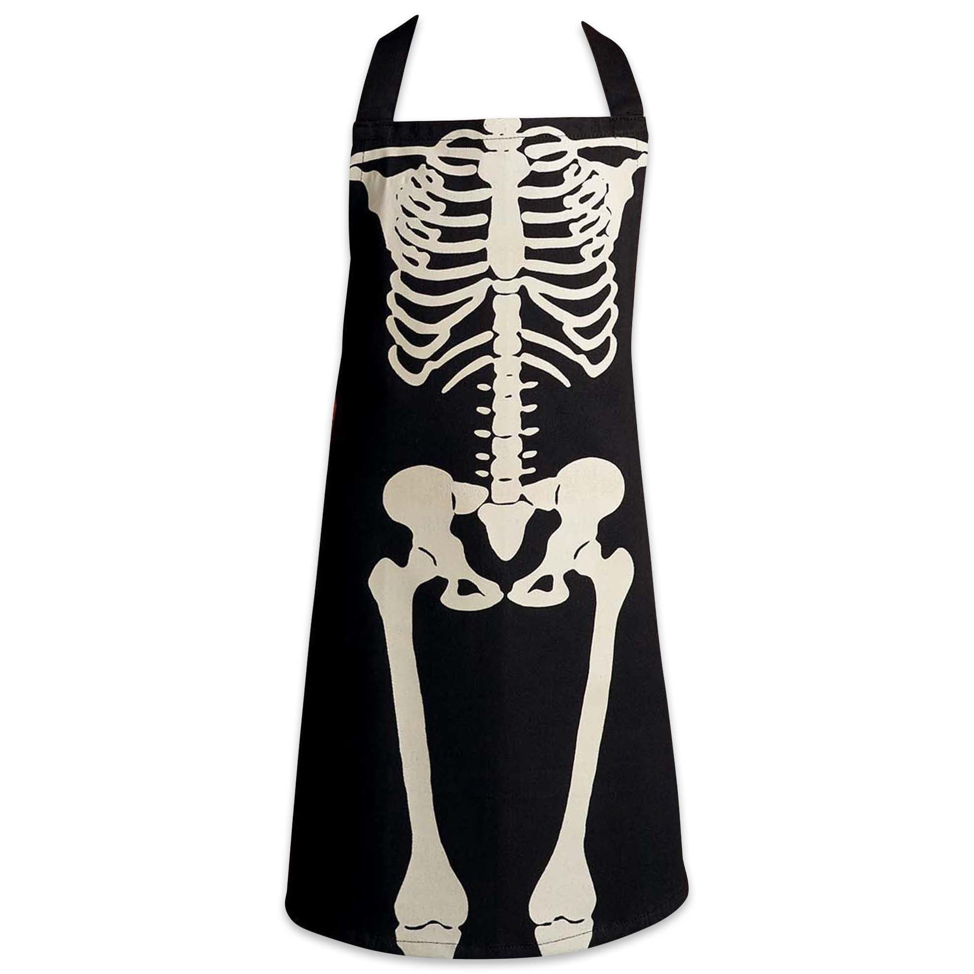 2pcs Halloween Adult Skeleton Printing Apron Funny Kitchen Aprons  Party Cooking 