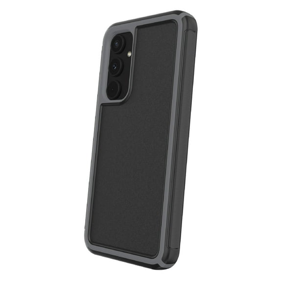 onn Slim Rugged Phone Case for Samsung Galaxy A35 5G, Black/Gray