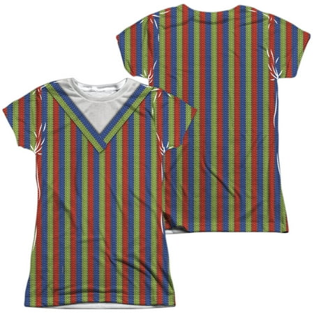 Sesame Street - Bert Costume (Front/Back Print) - Juniors Cap Sleeve Shirt -