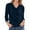 501_Blue, variant on YEJIMAN Gray Plus Size Tunic Tops For Women, cotton Cotton Tshirts For Women, Women's Casual Hundred Solid Color Regular Sleeve Pullover Stacked T Shirt Top Women