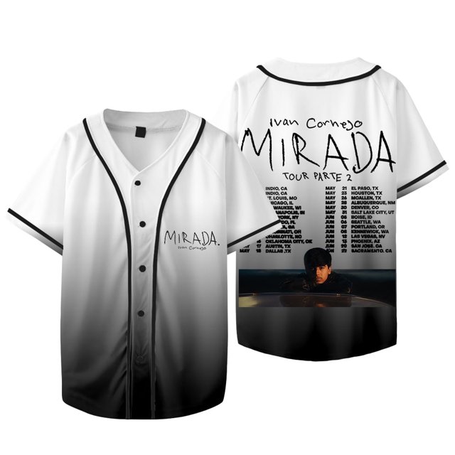 TIANCHU Ivan Cornejo 2025 Mirada Tour Merch Veste de Baseball Inspirée Unisexe Manches Courtes Col en V Tee, TTP, Style5