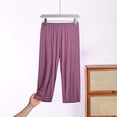 thumbnail image 3 of Stamzod Capri Pajama Pants Women Loose Casual Elastic Waist Comfy Pants Workout Yoga Lounge Pants Plus Size Pajamas XXL, 3 of 7