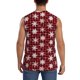 thumbnail image 4 of Fotbe Snowflake red plaid Men's Camiseta sin Mangas Estampada para Hombres, Playera Casual para Gimnasio, Entrenamiento, Playa-Medium, 4 of 7