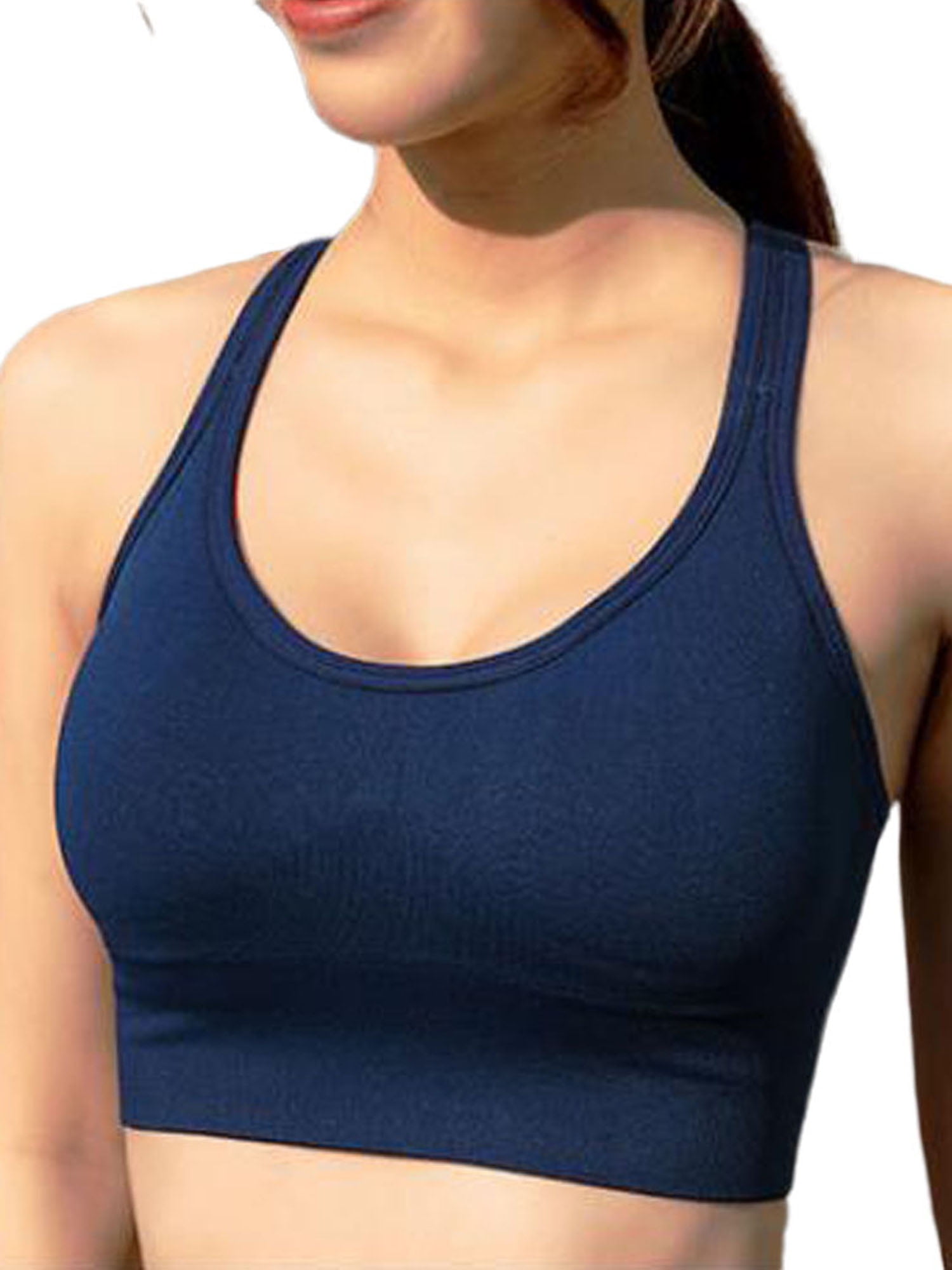 wsevypo WSEVYPO Sports Bra for Women,Crisscross Back Medium Support