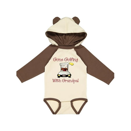 

Inktastic Gone Golfing With Grandpa Gift Baby Boy Long Sleeve Bodysuit
