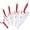 Red, variant on Ceramic Knives Set with Covers for Kitchen.6",5",4",3" in Paring Knife