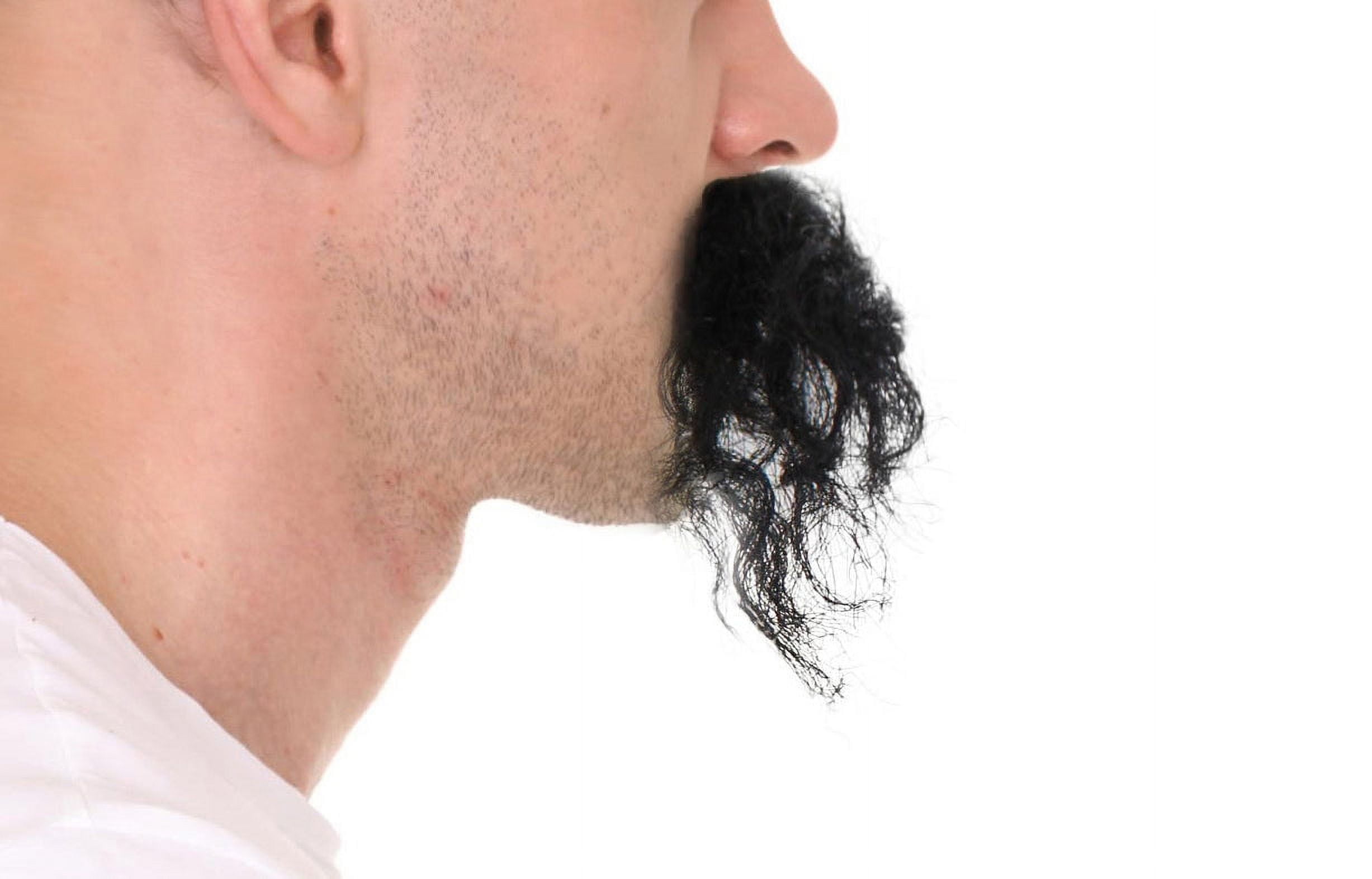 Lot De 2 Fausses Moustaches Adhésives Noires - Pour Déguisement, Cosplay Années 80, Carnaval - Taille 19,3 X 15 Cm - 3
