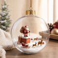 thumbnail image 6 of Clear Christmas Diorama Bauble Ornament 2D Winter Scene Festive Christmas Tree Hanging Decor for Mantel Window Holiday Gift Idea, 3.15In #, 6 of 7