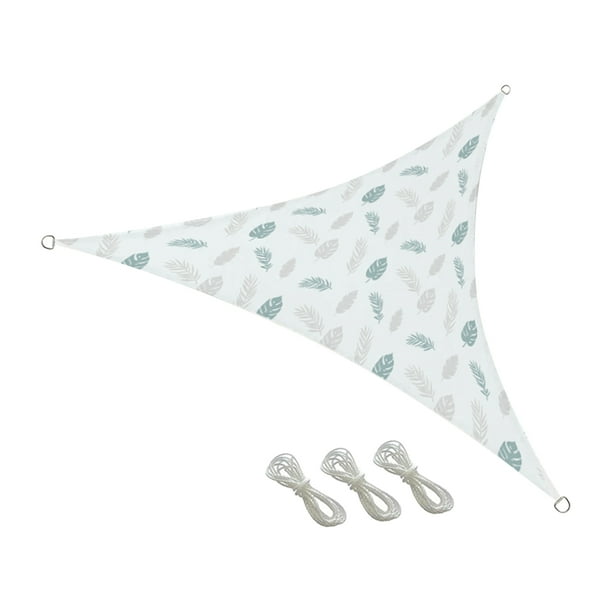 Parasol resistente a los rayos UV, 13 pies, toldo de vela triangular, refugio para plantas de jardín CACAGOO Blanco/Tipo 2