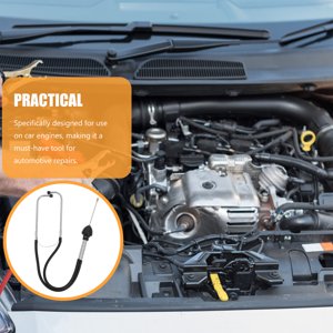 BESTYASH Automotive Mechanic Outils Moteur Outil auditif Acier inoxydable noir 1 ensemble