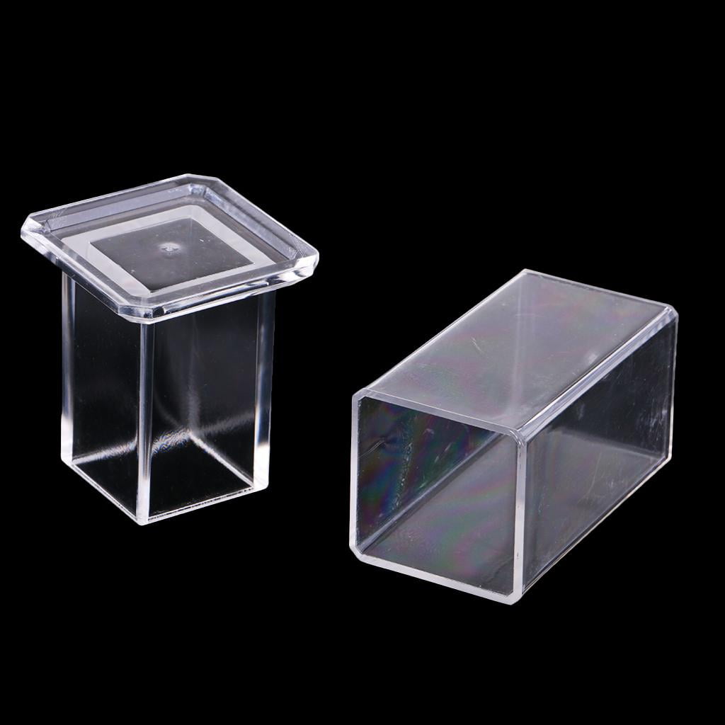 ACRYLIC PLASTIC CLEAR COCKTAIL STICK TOOTHPICK HOLDER SQUARE DESIGN PARTY FOOD 