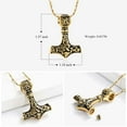 thumbnail image 2 of Cremation Jewelry for Ashes Norse Viking Thor's Hammer Talisman Necklace, Vintage Jewelry Nordic Viking Vegvisir Mjolnir Celtic Knot Urn Necklace Memorial Pendant for Ashes Holder Keepsake Jewelry, 2 of 5