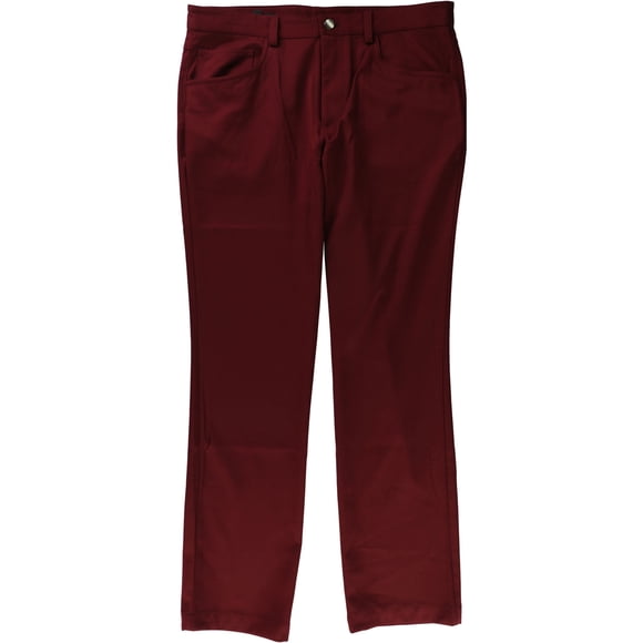 INC Pantalones casuales brillantes para hombre, rojo, 32W x 30L