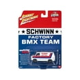thumbnail image 3 of 1976 Chevrolet G20 Van White with Stripes "Schwinn Factory BMX Team" "Pop Culture" 1/64 Diecast Model Car by Johnny Lightning, 3 of 3