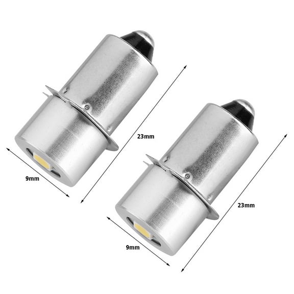 2 PCS 1W P13.5S Led Flashlight Bulb, 100-110LM 2700-7000K Replacement Bulb Torch Lamp Emergency Work Light(6V & 3V)