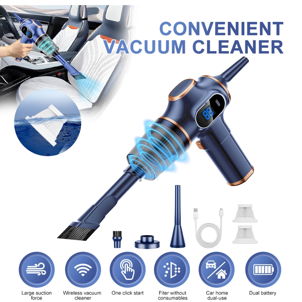 ROADSUN Handheld Vacuum Cleaner, Portable Cordless Car Vacuum with LED Light, 20000Pa Strong Suction 3-in-1 Vacuum Duster Blower for Car Home Office