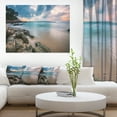 thumbnail image 1 of Gloomy Tropical Sunset Beach - Extra Large Seascape Art Canvas, 1 of 3