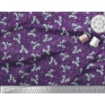 thumbnail image 3 of Soimoi Purple Heavy Canvas Fabric Periwinkle Floral Fabric Prints By Yard 58 Inch Wide, 3 of 3